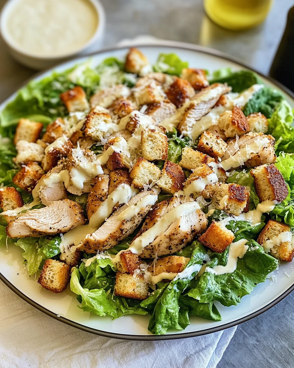 Best Chicken Caesar Salad with Homemade Croutons