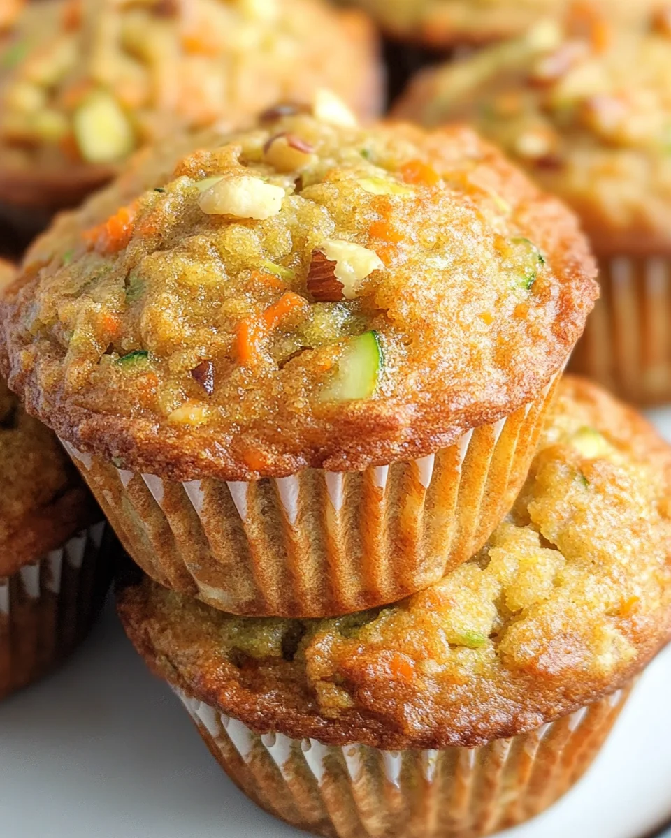 Carrot Cake Zucchini Muffins