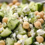Chickpea Cucumber Feta Salad