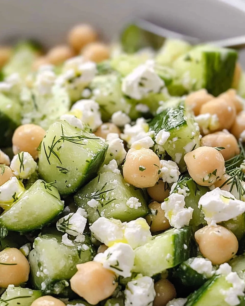 Chickpea Cucumber Feta Salad