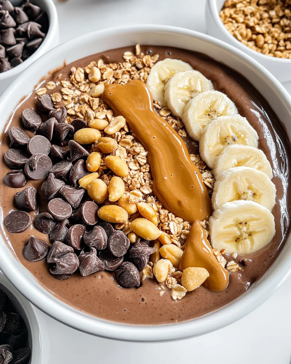 Chocolate Peanut Butter Smoothie Bowl