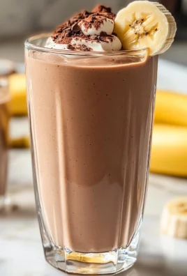 Chocolate peanut butter banana smoothie