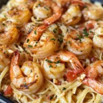 Copycat Cheesecake Factory Shrimp Scampi Linguine