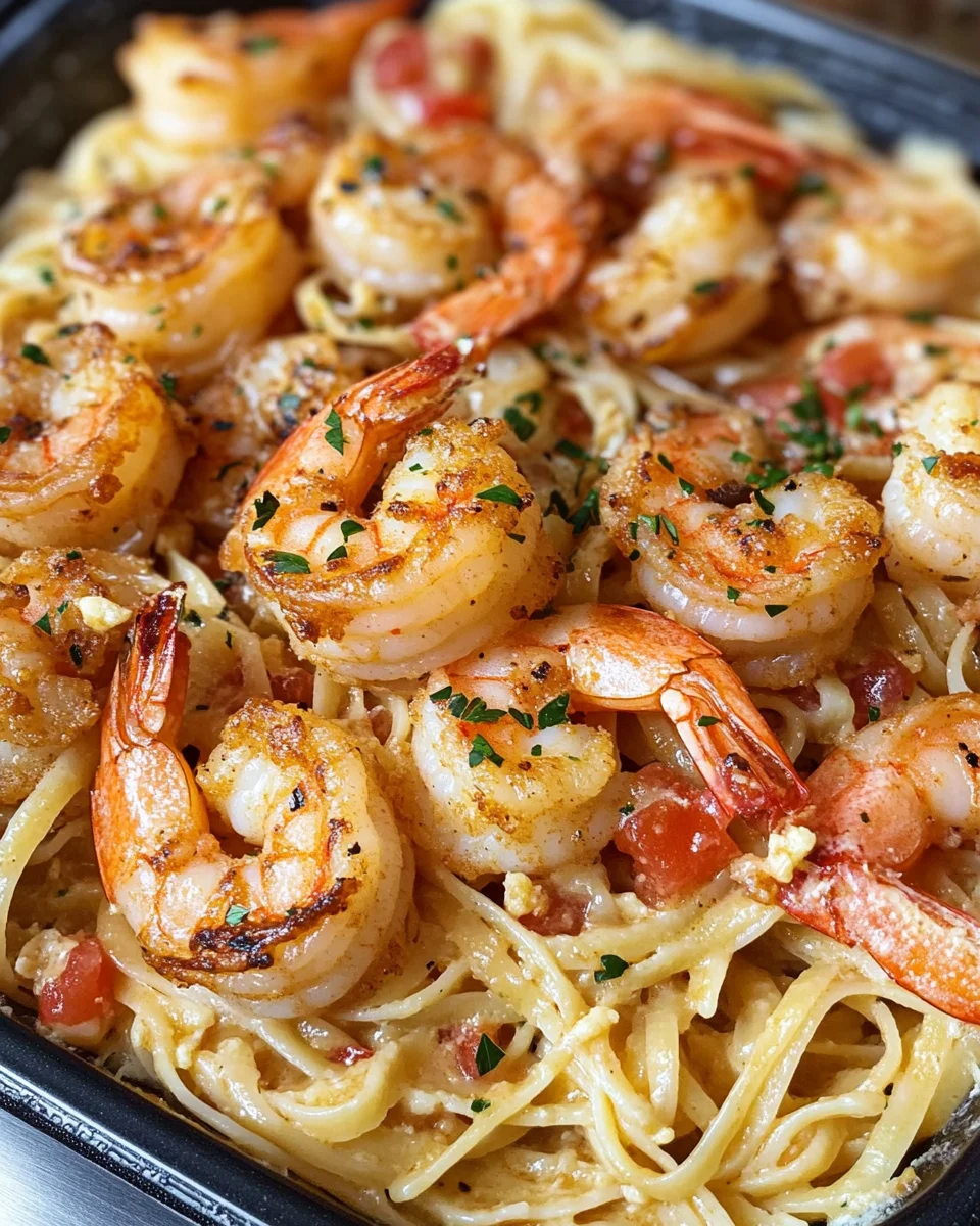 Copycat Cheesecake Factory Shrimp Scampi Linguine