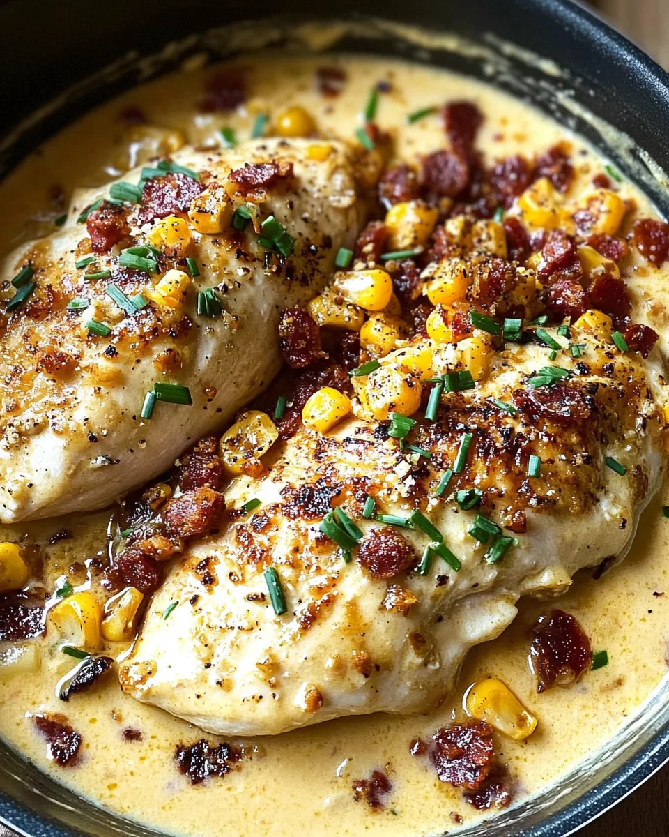 Creamy Chicken with Corn and Chorizo