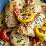 Creamy Pepperoncini Chicken Skillet