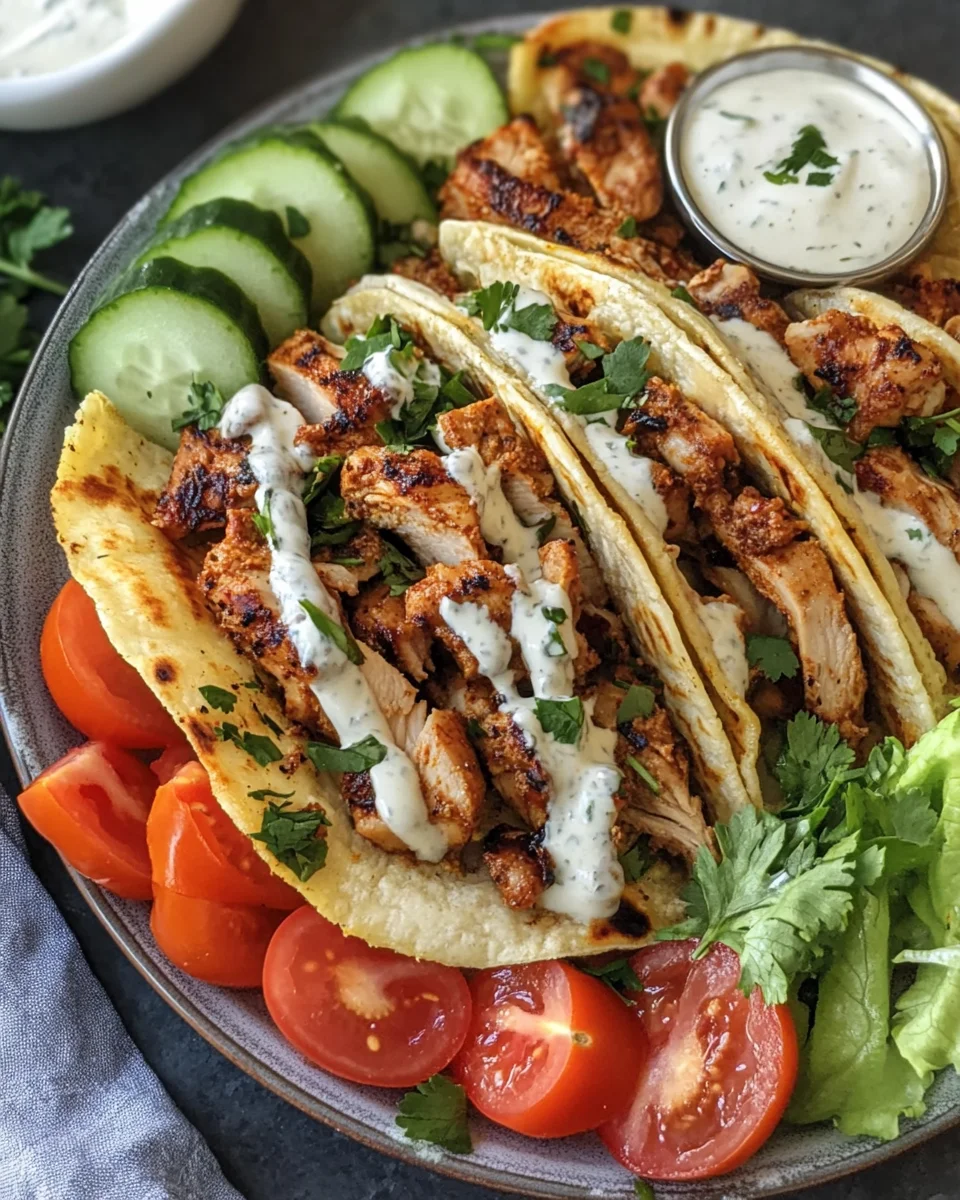 Delicious Chicken Shawarma with Garlic Sauce