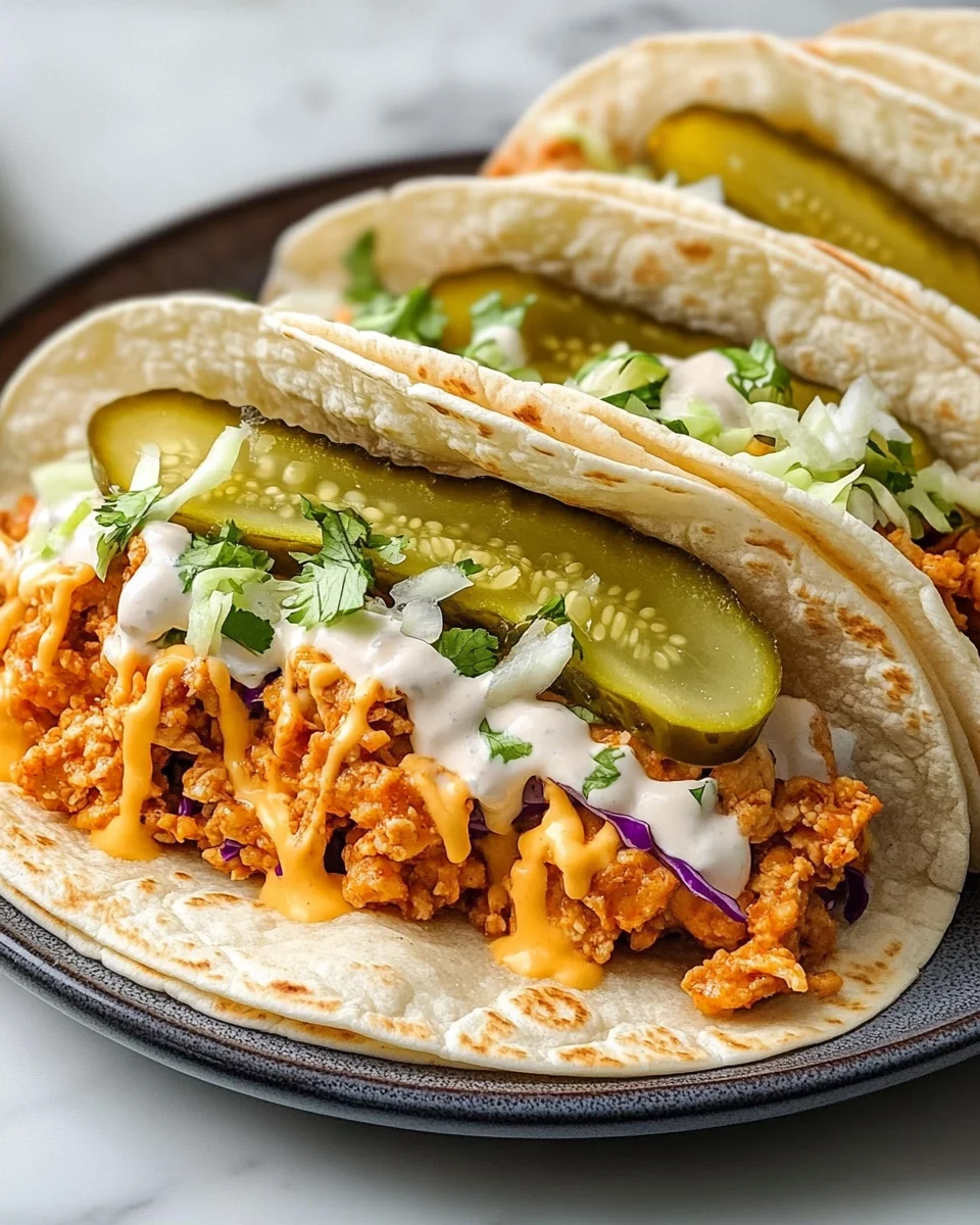 Dill Pickle Ranch Smash Chicken Tacos: A Flavorful Twist