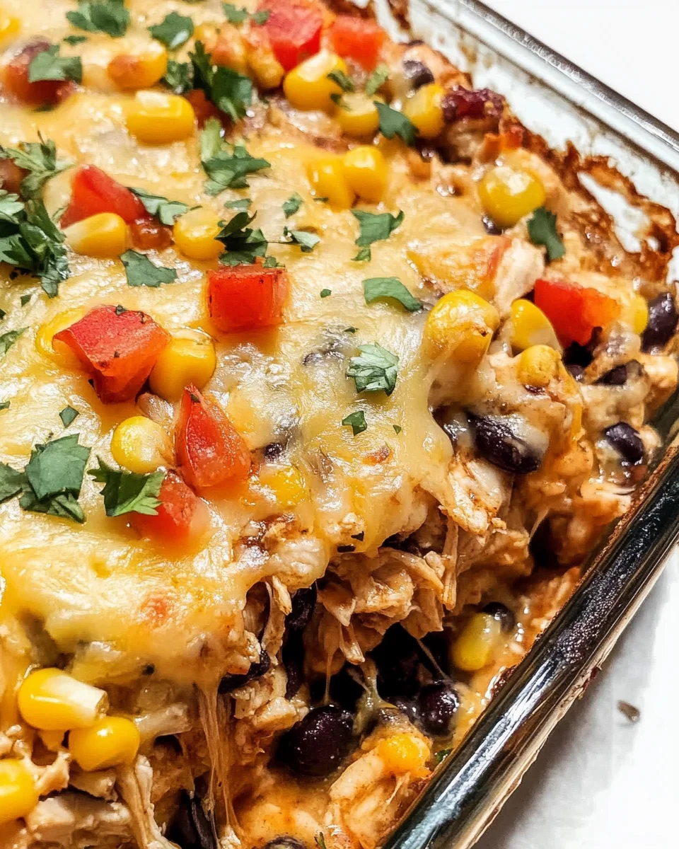 Easy Chicken Burrito Casserole