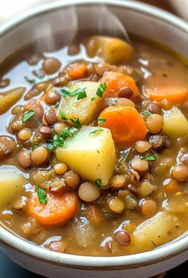 Easy Lentil Potato Soup Recipe