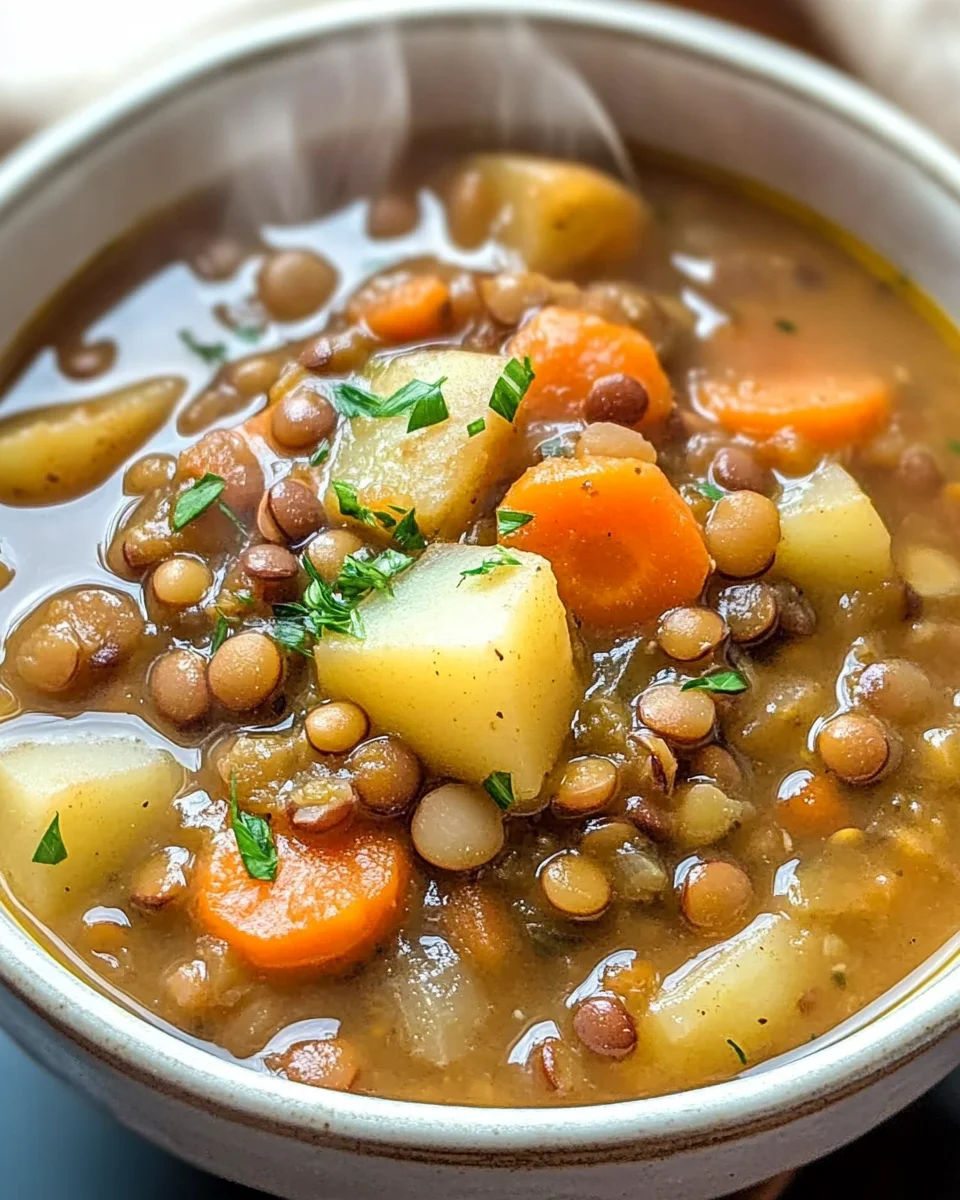 Easy Lentil Potato Soup Recipe