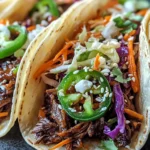 Flavorful Korean Beef Tacos with Gochujang Slaw in Crockpot