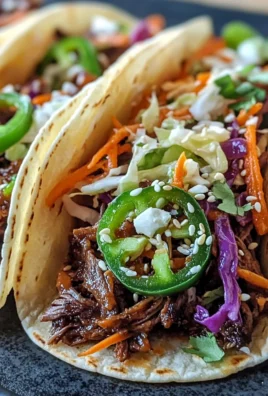 Flavorful Korean Beef Tacos with Gochujang Slaw in Crockpot