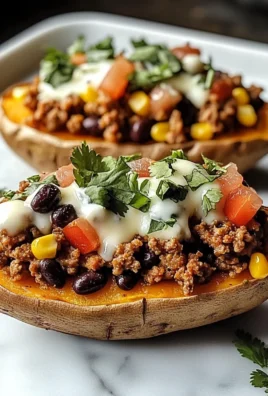 Ground Turkey Stuffed Sweet Potatoes
