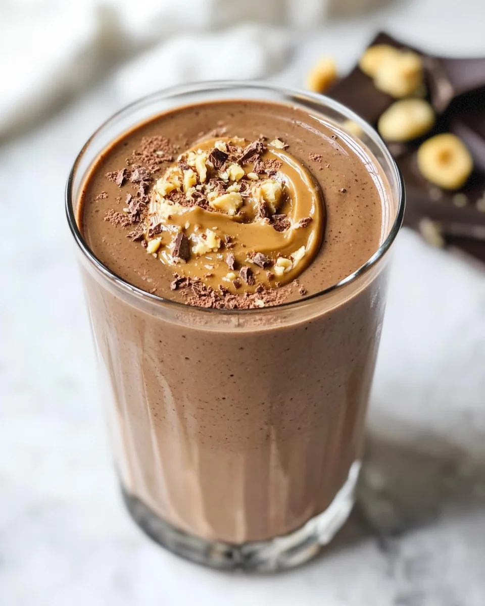 Healthy Chocolate Peanut Butter Smoothie