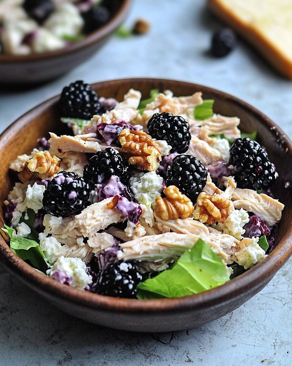 Low Carb Blackberry Cottage Cheese Chicken Salad