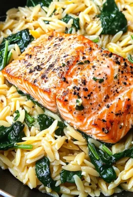One Skillet Salmon with Lemon Orzo