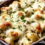 Pesto Chicken Gnocchi Bake
