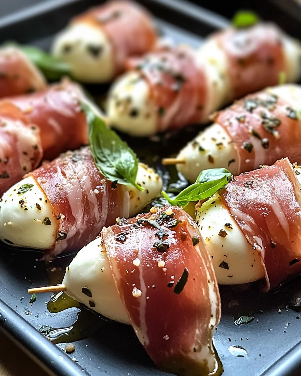 Prosciutto Wrapped Mozzarella Bites