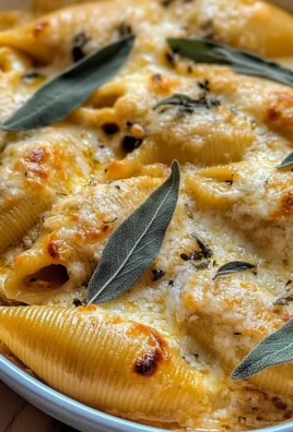 Pumpkin & Gouda Stuffed Shells With Brown Butter & Sage Alfredo Sauce