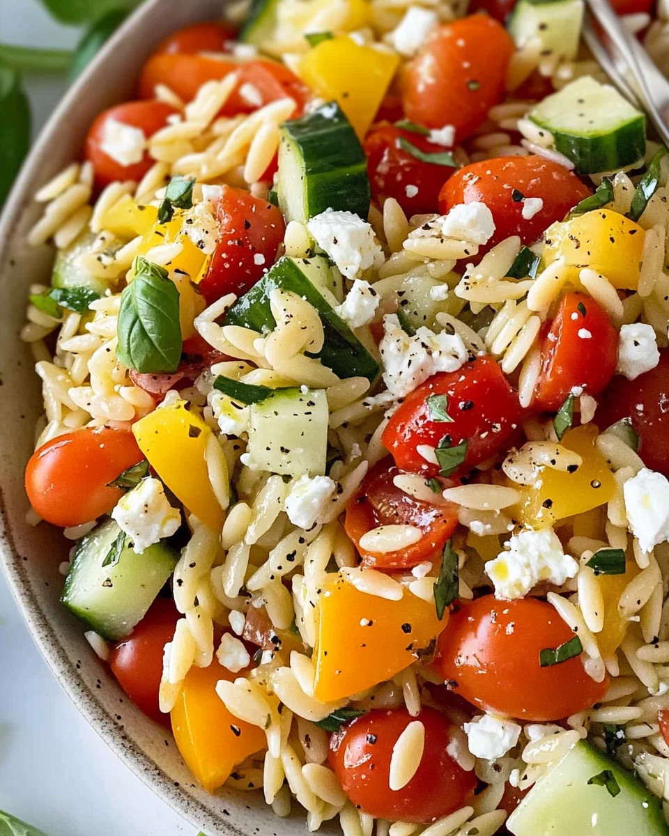 Rainbow Orzo Salad