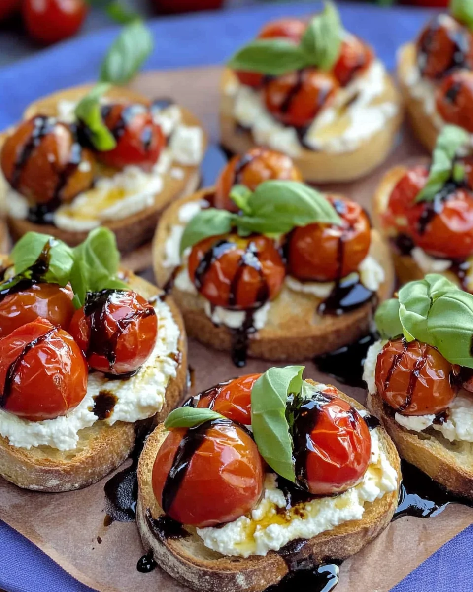 Ricotta Bruschetta with Roasted Tomatoes