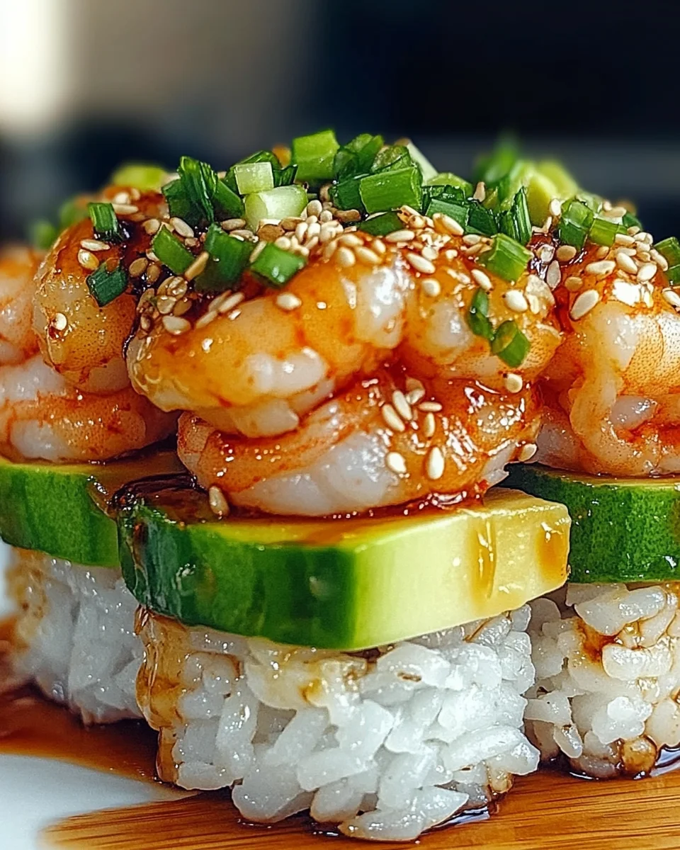 SPICY SHRIMP SUSHI STACKS