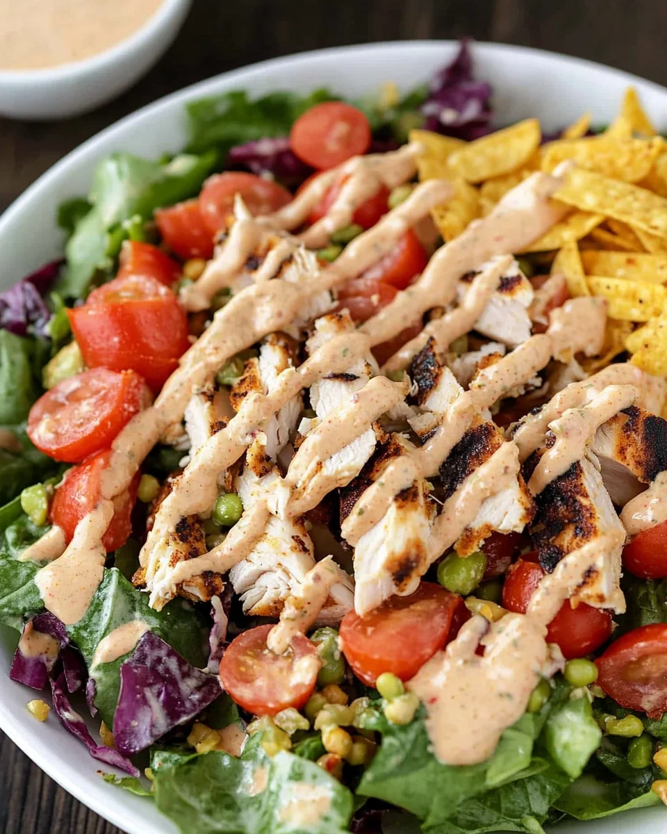 Spicy Southwest Salad with Creamy Salsa Dressing