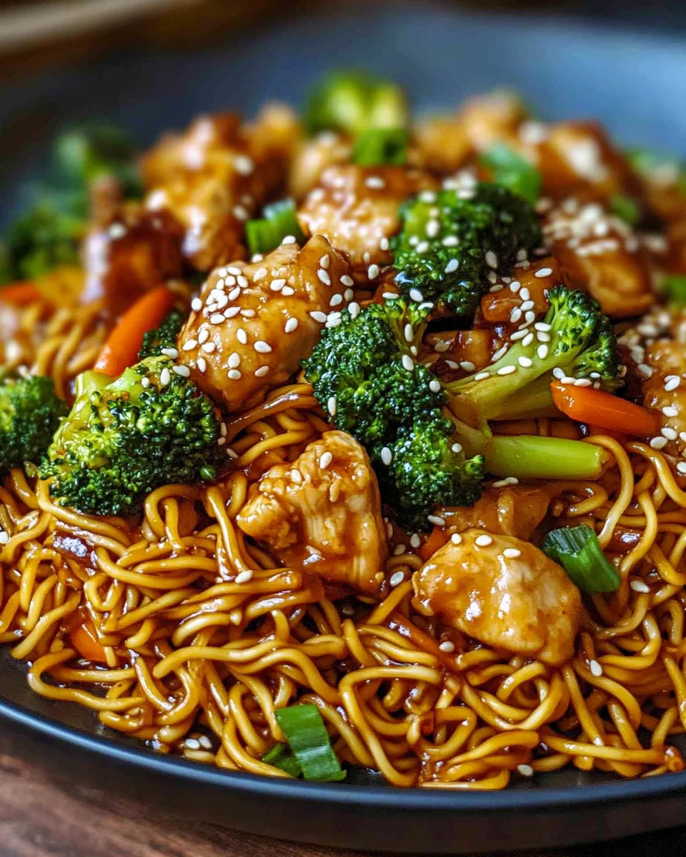 Sticky Garlic Chicken Noodles – Sweet, Savory & So Flavorful