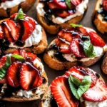 Strawberry Balsamic Crostini