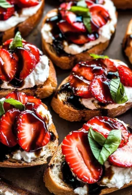 Strawberry Balsamic Crostini