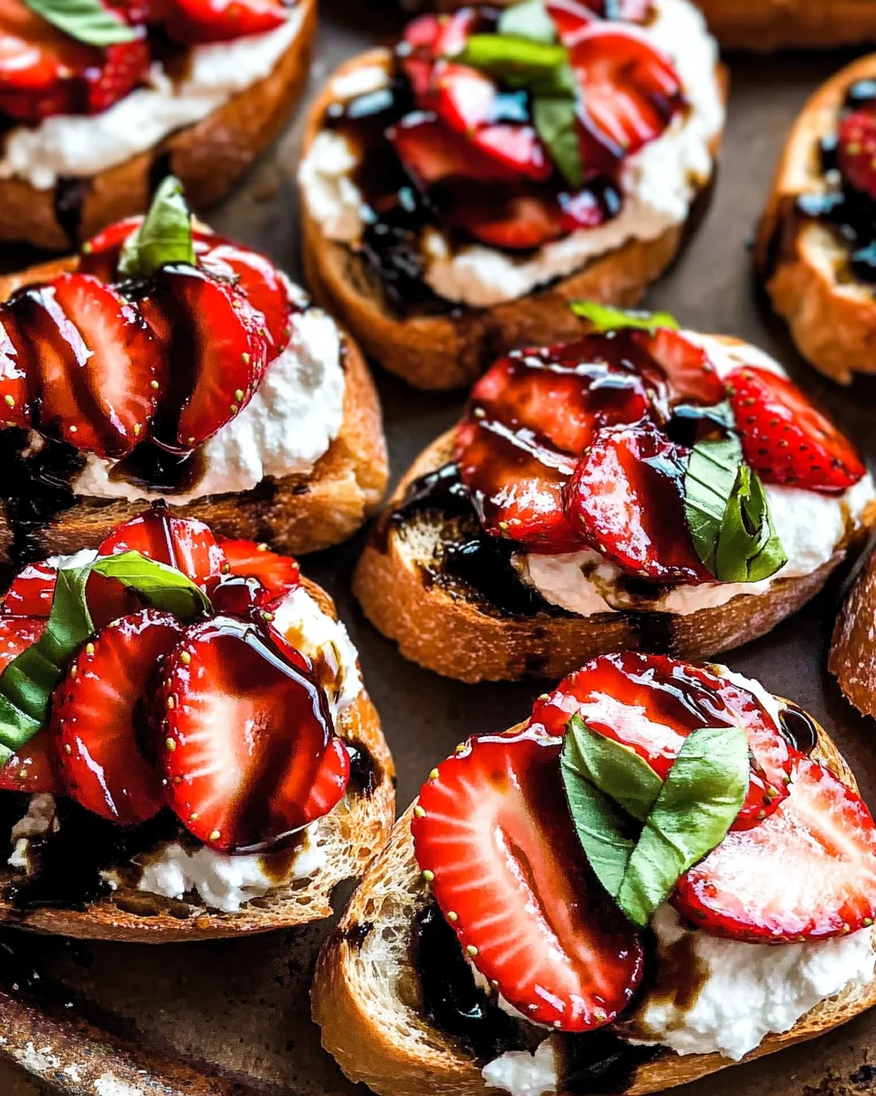 Strawberry Balsamic Crostini
