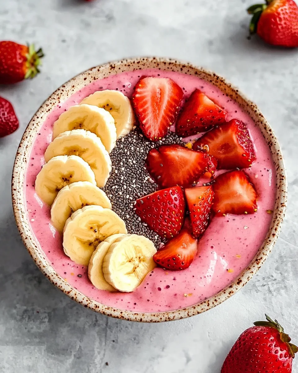 Strawberry Banana Smoothie Bowl
