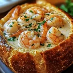 Stuffed Seafood Soup Bread Bowl