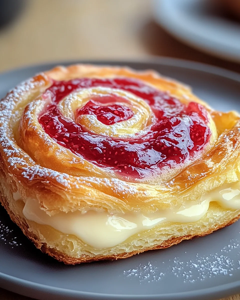 Sugar Raspberry Danish Bun