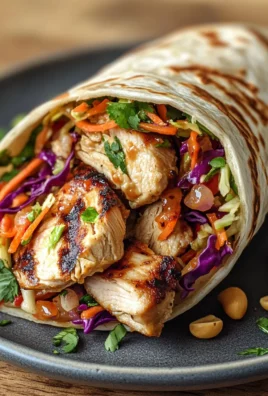 Thai Chicken Wrap with Crunchy Asian Slaw