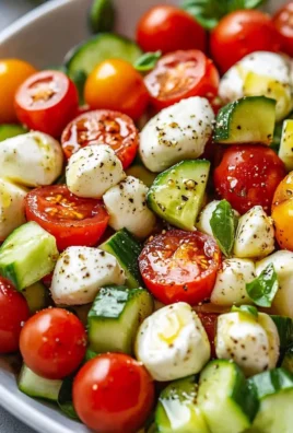 Tomato Cucumber Mozzarella Salad