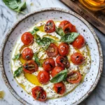 Whipped feta with roasted tomatoes and garlic recipe