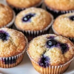 blueberry lemon sourdough muffins