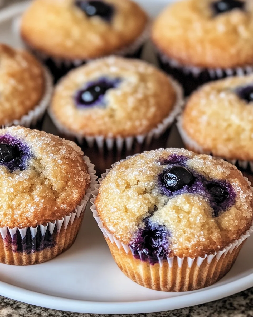blueberry lemon sourdough muffins