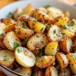crispy garlic roasted potato salad