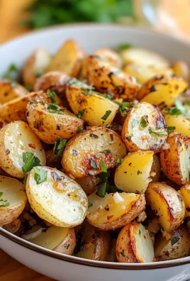 crispy garlic roasted potato salad