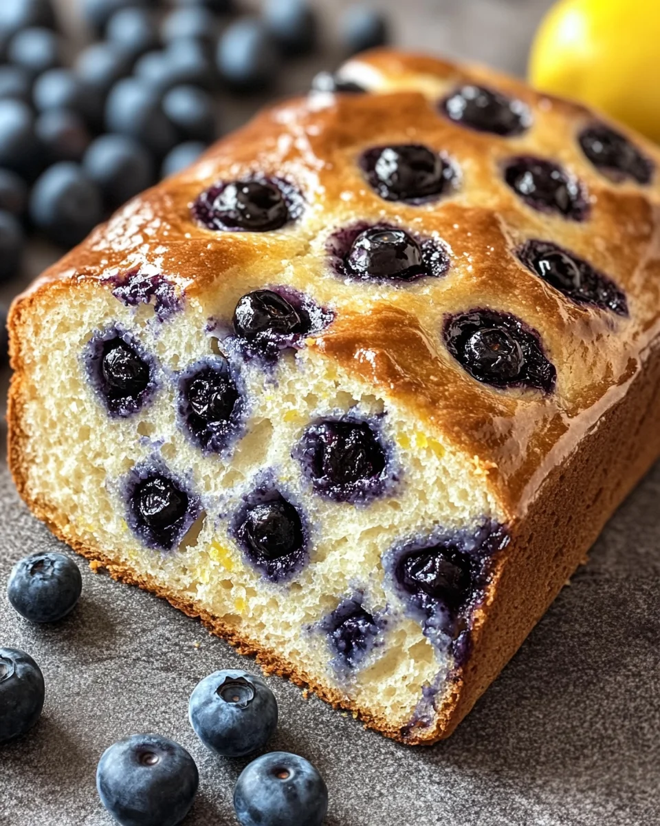 lemon blueberry sourdough breakfast loaf