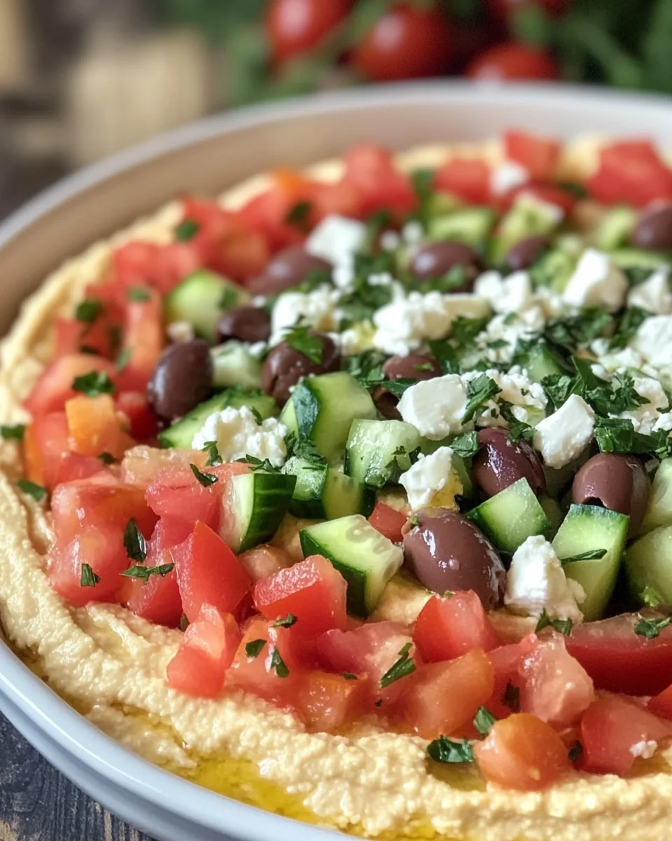 7 Layer Greek Hummus Dip