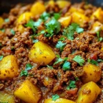 Aloo Keema Ground Meat with Potatoes
