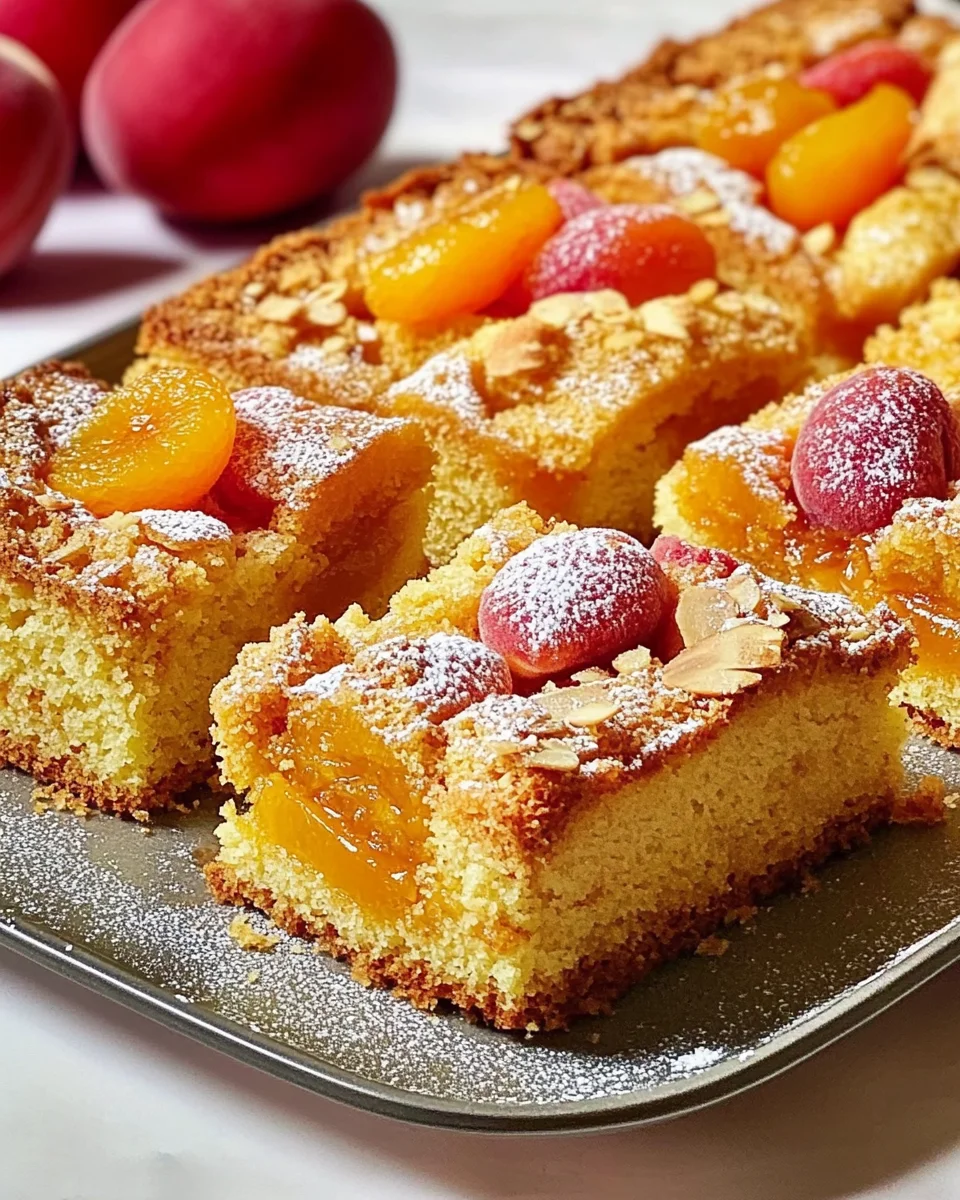 Apricot and almond traybake