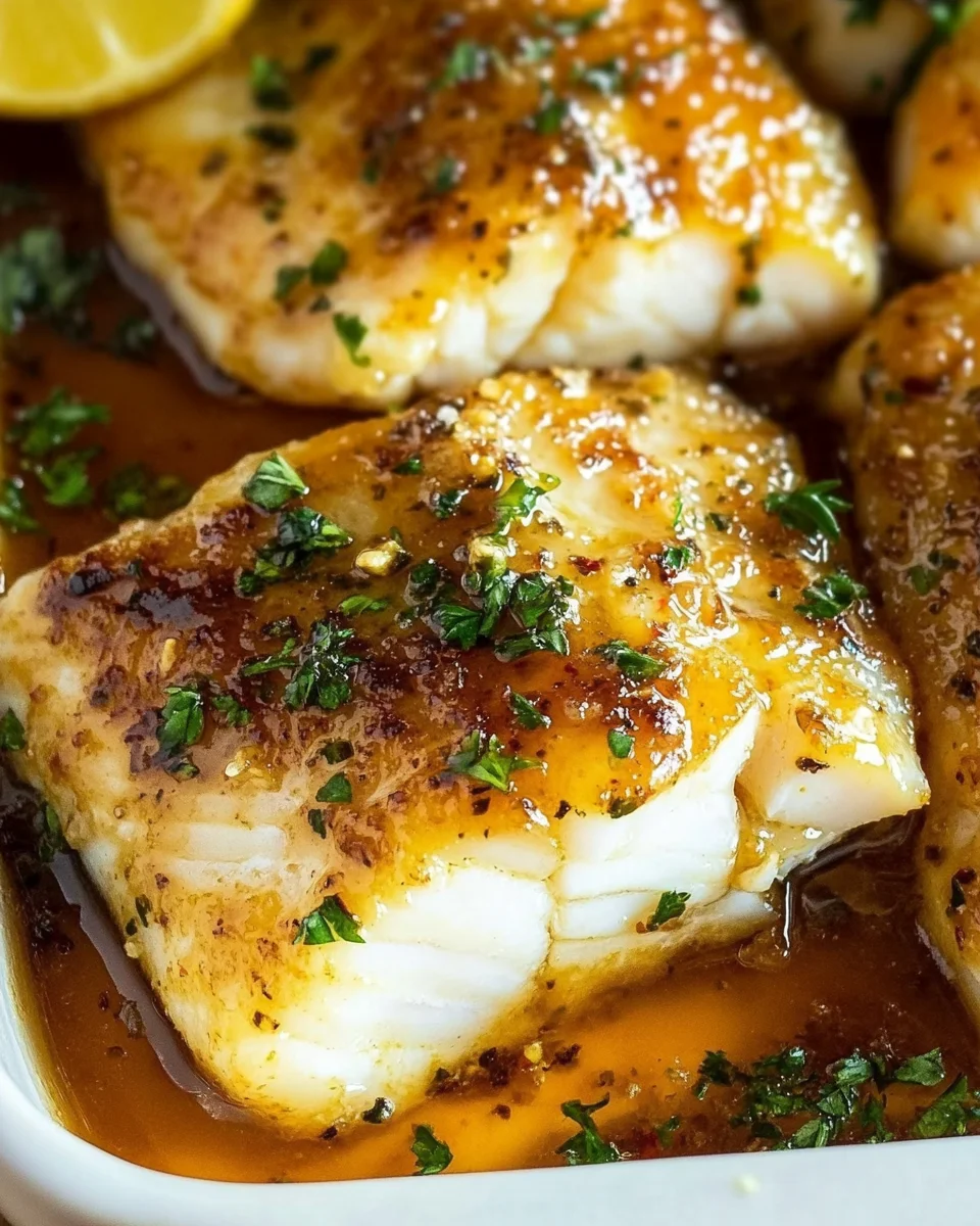 Baked Honey Marinated Cod