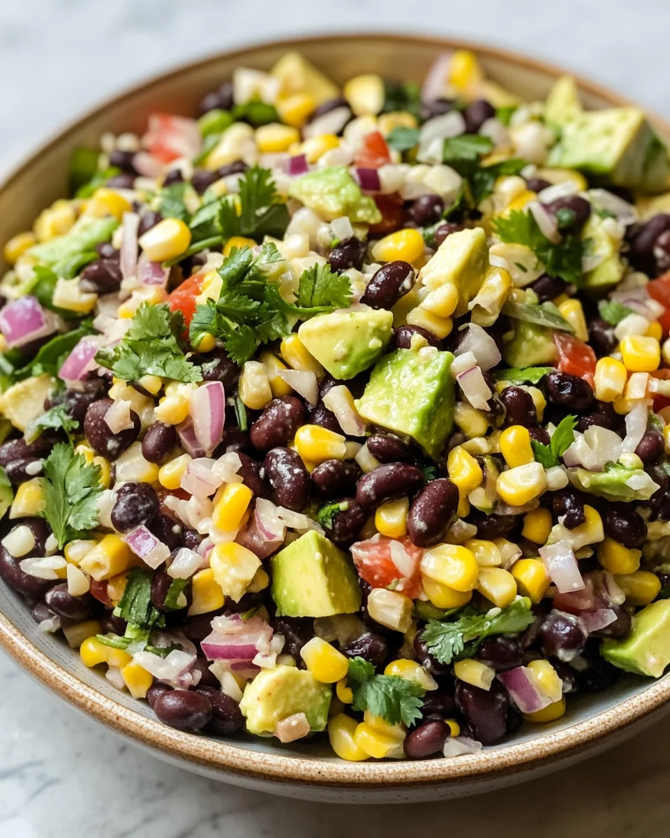 Black Bean Corn Avocado Salad