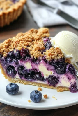 Blueberry Crumble Cheesecake Pie