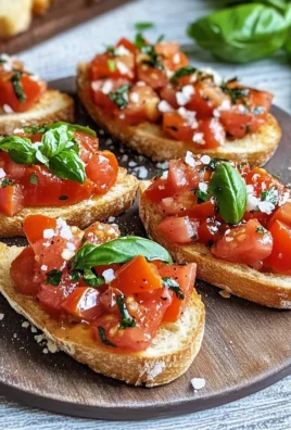 Bruschetta mit Tomaten und Knoblauchöl